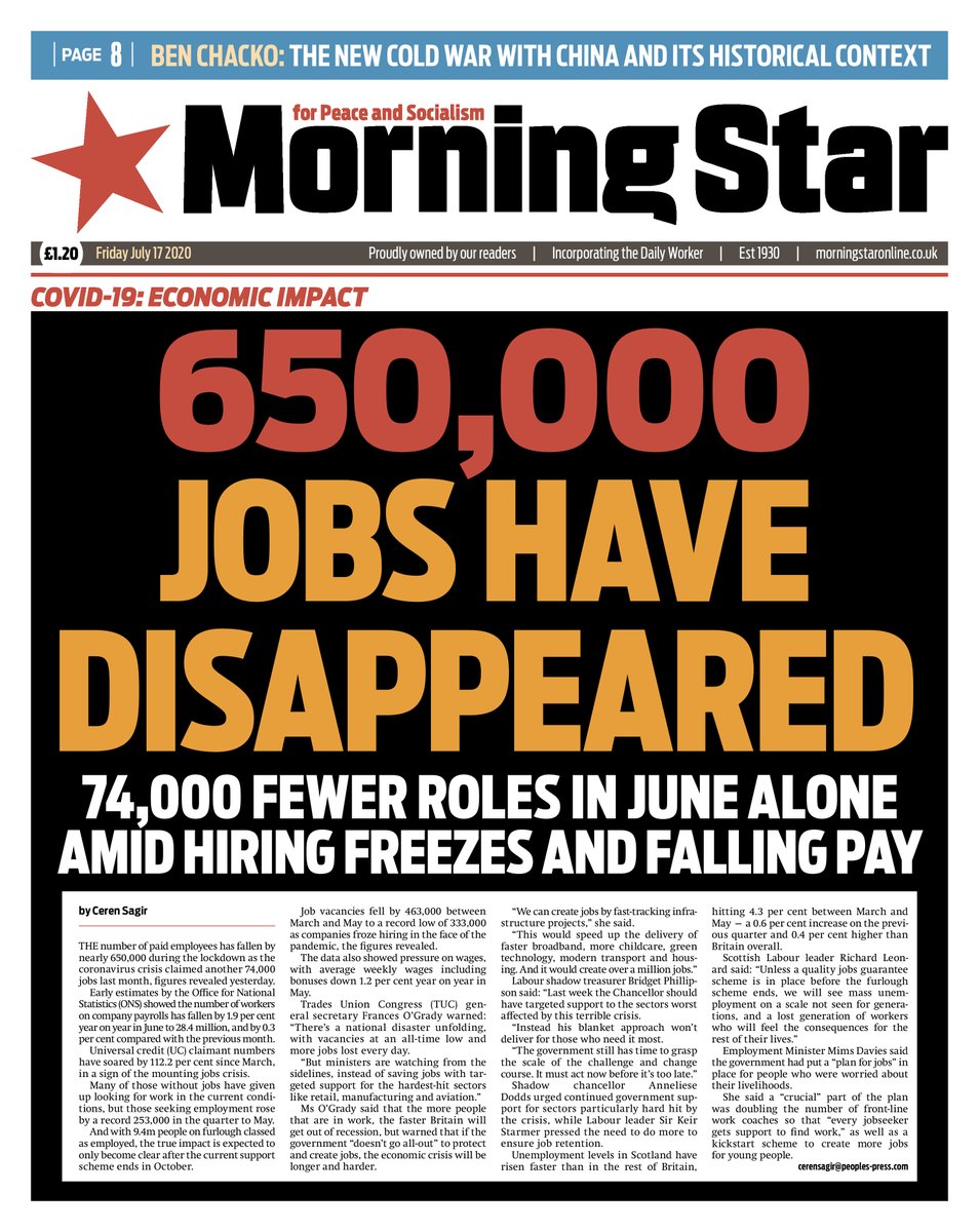 Morning Star front page bot tweet media