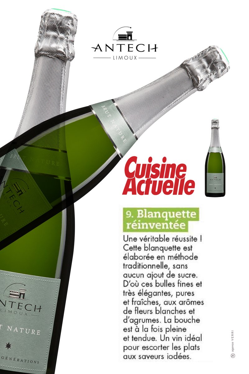 MaisonAntech11's tweet photo. CUISINE ACTUELLE —
Belle mise en avant de notre cuvée BRUT NATURE dans le dernier numéro de Cuisine Actuelle
...
#cuisineactuelle #article #Brut #Nature #BlanquettedeLimoux #CrémantdeLimoux #MaisonAntech #Limoux https://t.co/DpIEZEBpAN