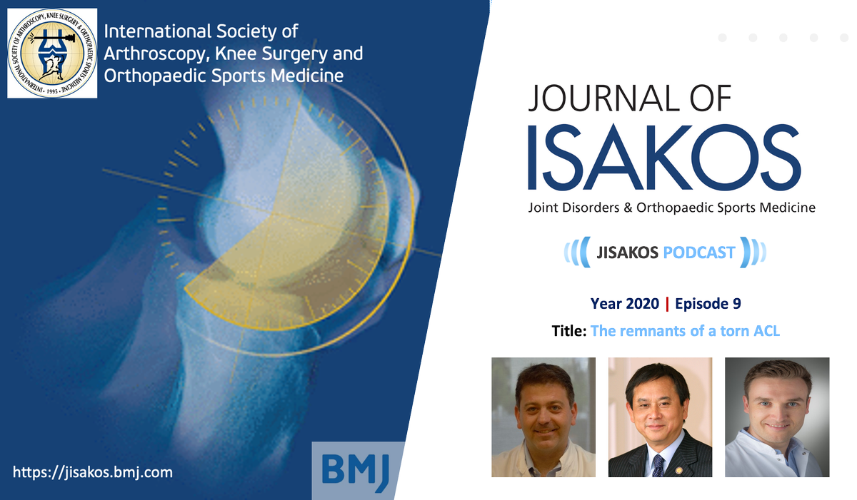 Journal of ISAKOS (@j_isakos) on Twitter photo ▶️ #Podcast | Episode 9 | The #remnants of a torn ACL
ℹ️ In this episode, SM Editors of the journal, E. Brilakis & A. Voss, present the Editor’s choice of the latest issue & discuss the interview of Prof. Freddie Fu to Dr. Brilakis.
ow.ly/1Q8t50AAhAN
<a href="/ManosBR/">Emmanouil Brilakis</a> <a href="/Dr_VossA/">Andreas Voss, M.D.</a> ▶️ #Podcast | Episode 9 | The #remnants of a torn ACL
ℹ️ In this episode, SM Editors of the journal, E. Brilakis & A. Voss, present the Editor’s choice of the latest issue & discuss the interview of Prof. Freddie Fu to Dr. Brilakis.
ow.ly/1Q8t50AAhAN
<a href="/ManosBR/">Emmanouil Brilakis</a> <a href="/Dr_VossA/">Andreas Voss, M.D.</a>