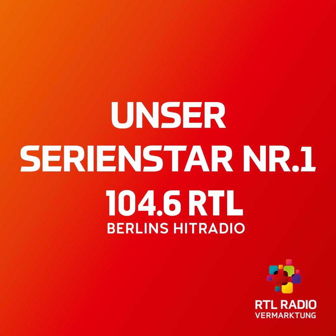 rtl_audio's tweet photo. Glückwunsch an unsere Nr. 1!
Zum 27. Mal in Folge ist @1046RTL die Nr. 1 in der Hauptstadt!*
Kein anderer Sender erreicht in der Region mehr Hörer in der werberelevanten Zielgruppe 14-49 Jahre.

(*ma Audio 2020 II, Berlin, Mo-Fr, D-Std. 06-18 Uhr) https://t.co/tkkNsfwcIf