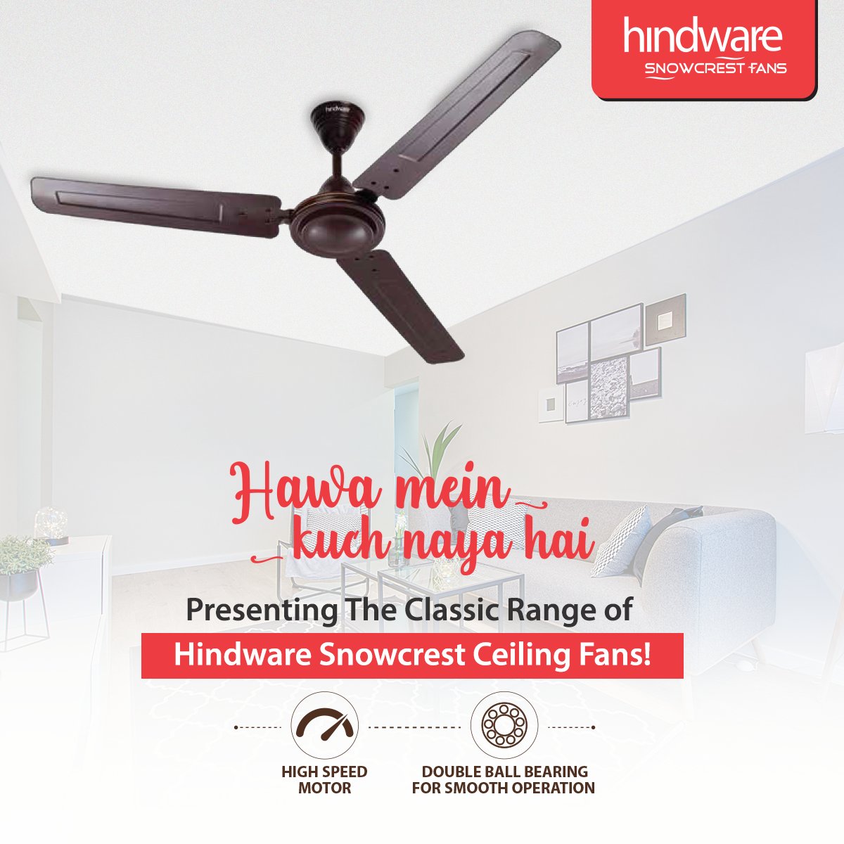 HindwareApp's tweet photo. Elegance with efficiency is the cornerstone of Hindware Snowcrest Classic fans. This range is designed to go the extra mile for your Comfort.
Explore Now: https://t.co/ENHlTvhMTV
#Hawameinkuchnayahai #SnowcrestFans #CeilingFan #ClassicFan #Fan #HindwareAppliances https://t.co/jfd77fY38Z