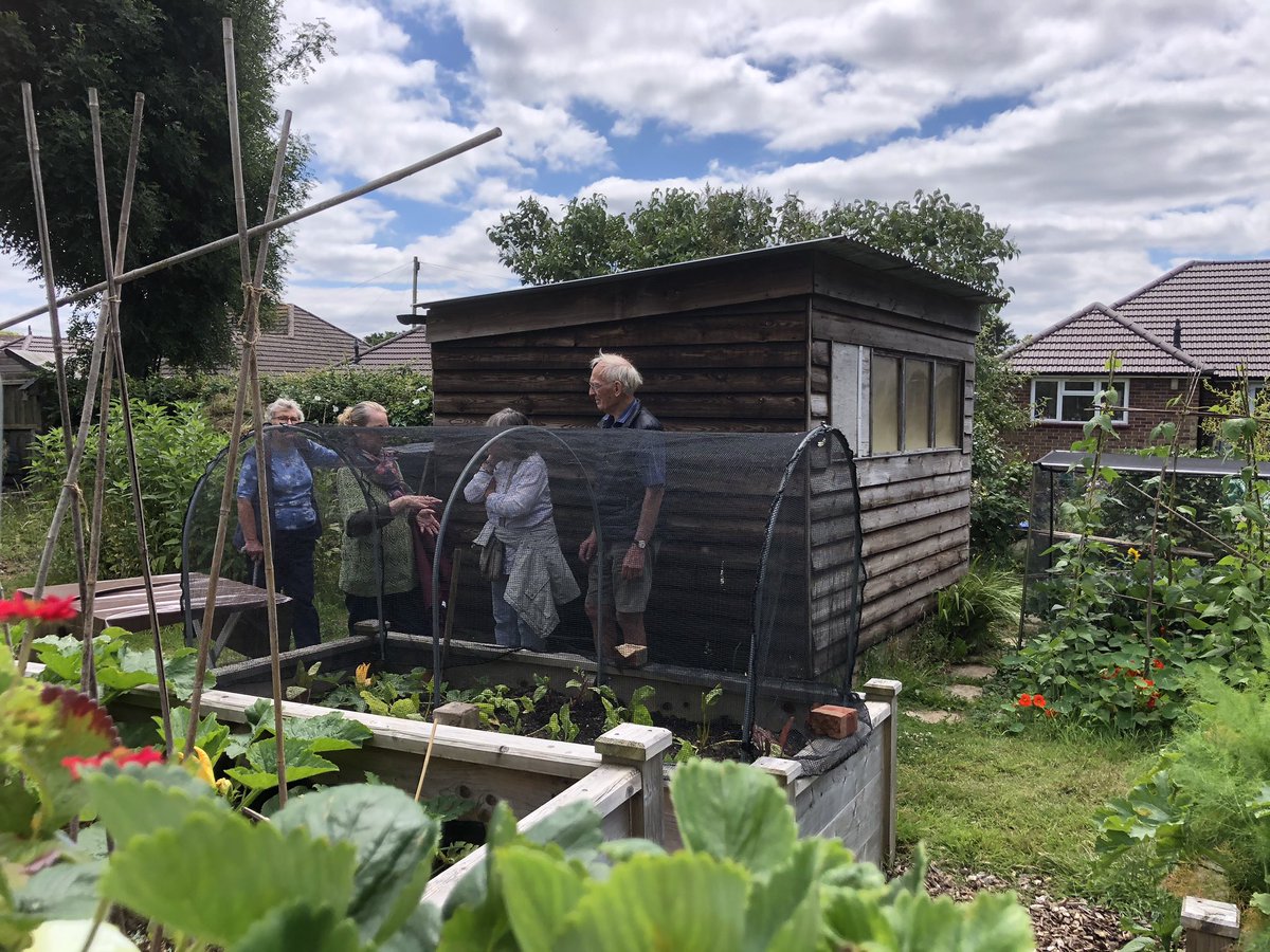 LymWild's tweet photo. We have mystery visitors to the plot during our work morning #Pennington #allotment. Seeking tips on #bee friendly planting &amp; making #comfreytea https://t.co/kG8gdnV4aF