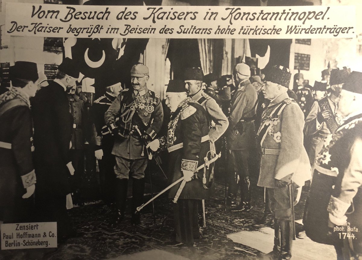TTAarsiv's tweet photo. Kaiser Wilhelm’in İstanbul ziyareti sırasında Sultan Mehmet Reşat ve Enver Paşa ile birlikte çekilen fotoğrafı. https://t.co/KFAgDwLRrW