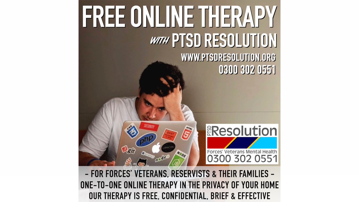 ptsdresolution's tweet photo. PTSD RESOLUTION THERAPY NOW ONLINE - FREE treatment in the privacy of your home, call us on 0300 302 0551 - For Forces’ Veterans, reservists &amp; their families - If you know someone who is suffering PLEASE SHARE

#forcesfamily #veteranslistenin #heroesathome #PTSD #PTSDResolution https://t.co/knoQ1XYqd0