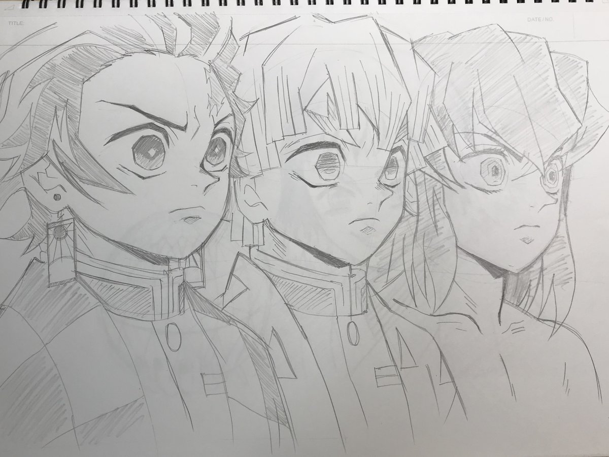 Wako 絵を描く 鬼滅の刃 あつ森 ガジェット好きな人 Uuumネットワーク加入 時々奥さん Twitterren 鬼滅の刃の かまぼこ隊 を描いてみました 竈門炭治郎 我妻善逸 嘴平伊之助 複数人描く絵に今後はチャレンジしていって 画力を上げていくぞー 鬼滅