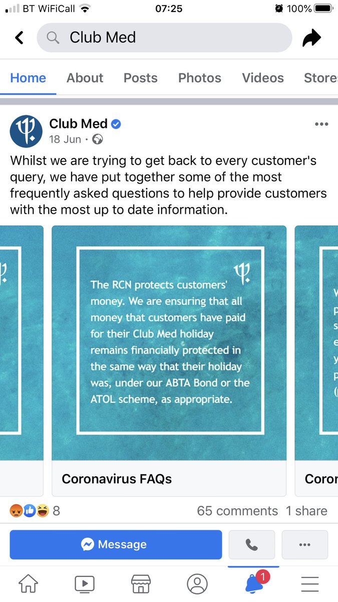 peter_kulu's tweet photo. The latest “guidance” from @ClubMedUK is still not compliant with the @CMAgovUK open letter to the industry.  It gives no offer of a 14 day cash refund to the customer. As misleading as ever. #ClubCON.  #RefundPassengers See guidance in this fBook post https://t.co/JrO3tbnUB8 https://t.co/ugdhbGeS8j