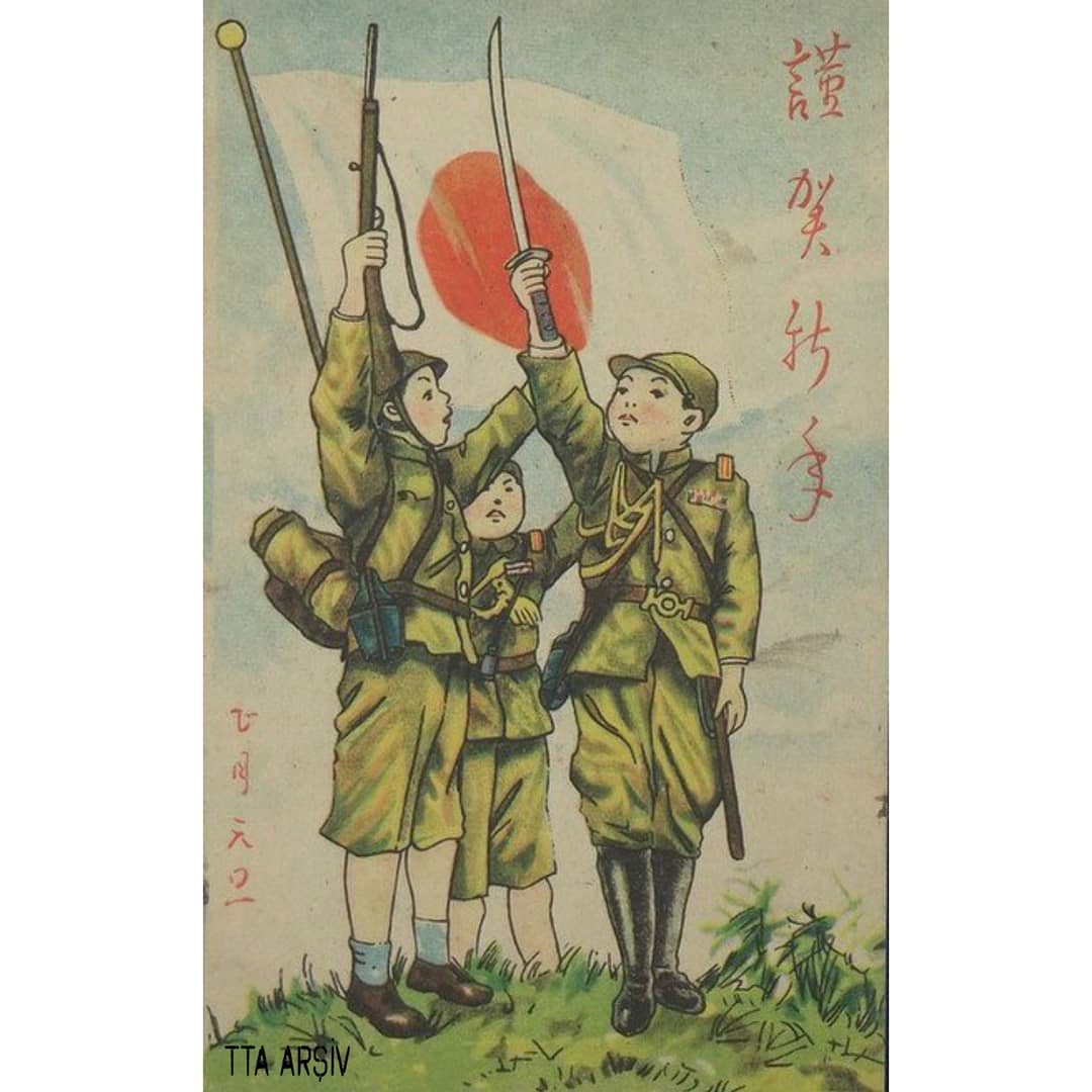 TTAarsiv's tweet photo. II. Dünya Savaşı sırasında çocuk temasıyla Japonya tarafından hazırlanan propaganda afişleri. https://t.co/usfGOYl8zl