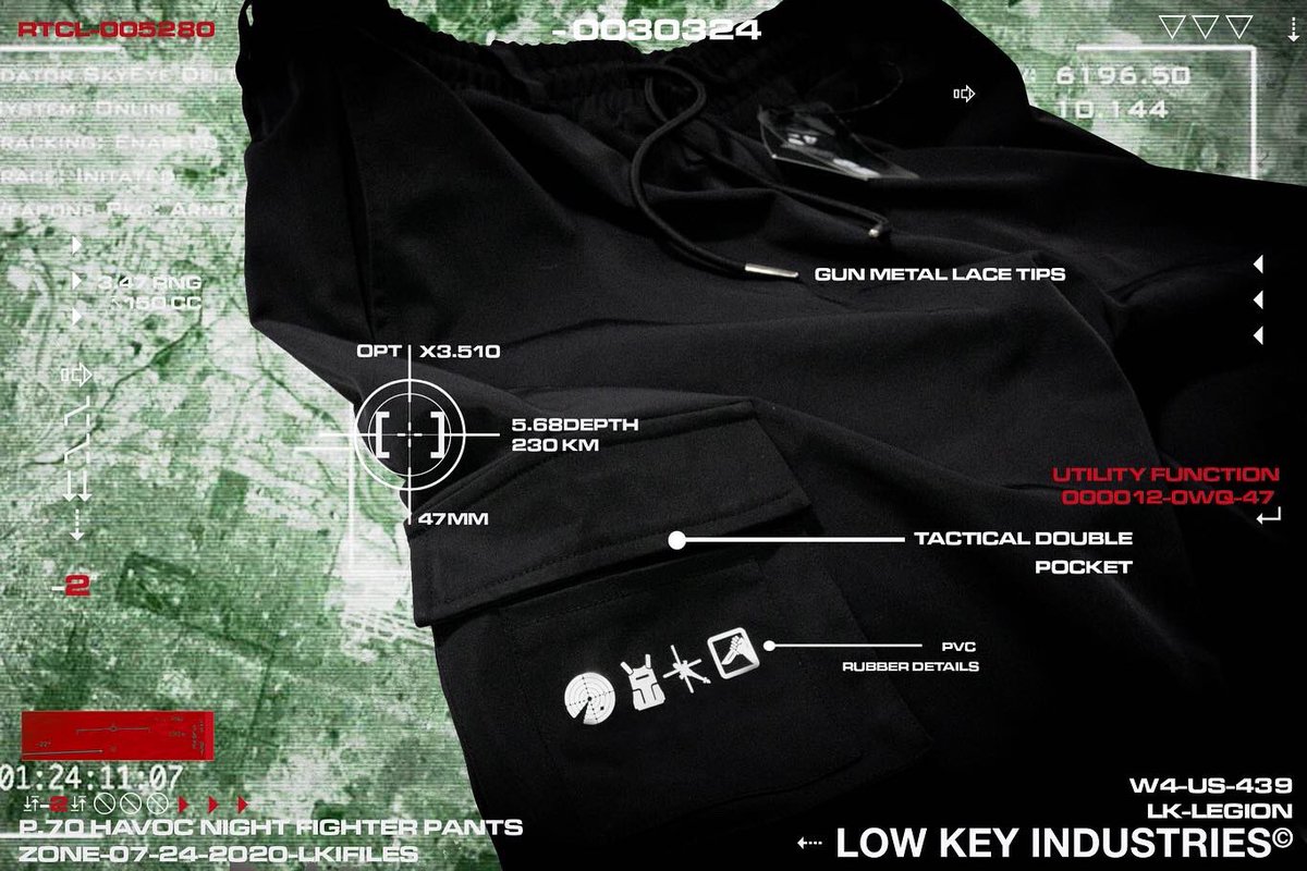 lowkeyind's tweet photo. [HOMEWARD BOUND] - SUMMER 2020 - [P.70 Havoc Night Fighter Pants]* _Article No. 1
__Next Friday July 24th @ 3PM - https://t.co/lI0YkORchT - [ # ] #5milliondreams #fridaymorning #gulag #techwear #techpants #Warzone #tech #streetwear #NewWorldOrder #lowkey #lowkeyindustries https://t.co/qQmzxXePj9