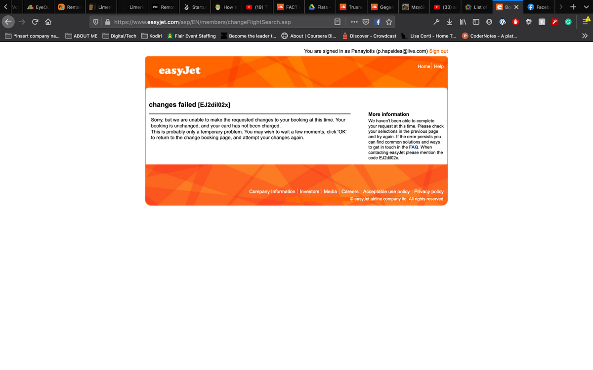 phapsides's tweet photo. Have been trying to change my @easyJet  flight all-day yesterday but the site was not responding. Today is working and I am asked to pay £32 for each passenger as I am falling within the 14 day higher tier. #contactcenter #not #easyjet #scam #needhelp https://t.co/GPn3hCiRm5