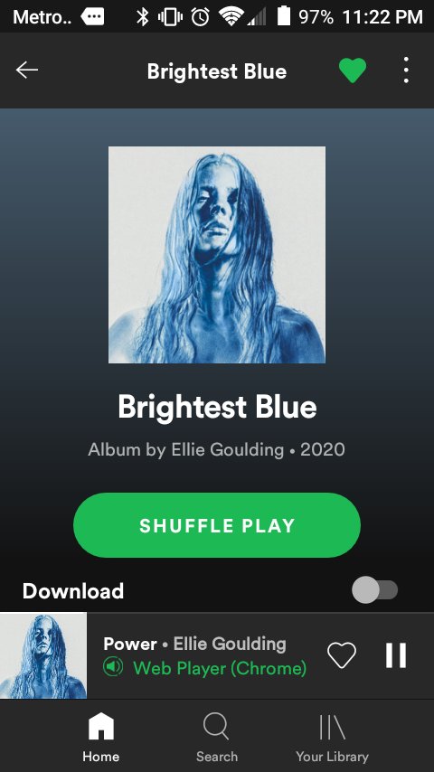 IAmMsTiger's tweet photo. THIS ALBUM. THAT'S IT. THAT'S THE TWEET. STOP WHATEVER YOU ARE DOING AND LISTEN TO IT. 😍😍😍😍 @elliegoulding #BrightestBlue https://t.co/PJ7i5hOn6E