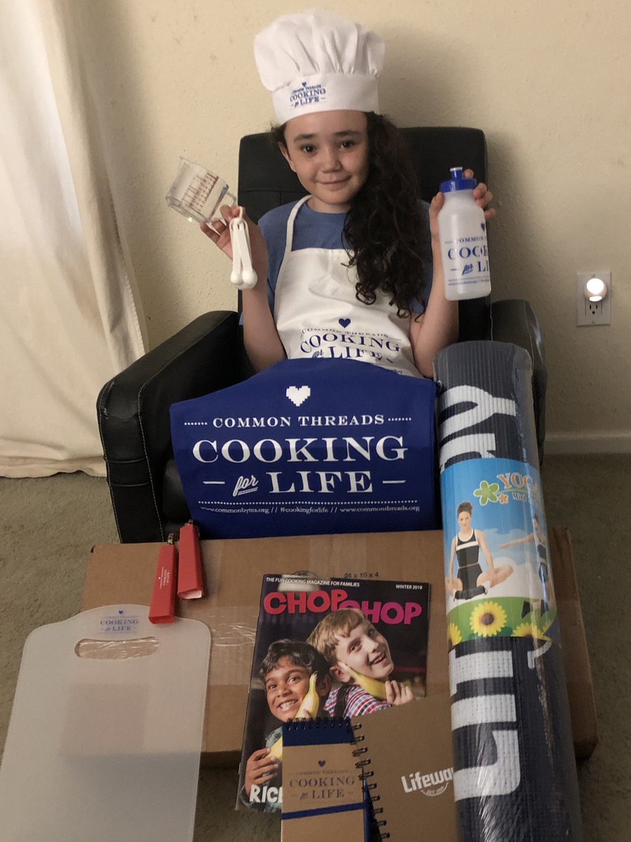 NoraRyan19's tweet photo. Abigail is ready for the Nutririon Virtual Summer Camp. She got the Camp At-Home Kit today. Thank you @Common__Threads @sharonthelove1 https://t.co/28ngoXVQOu