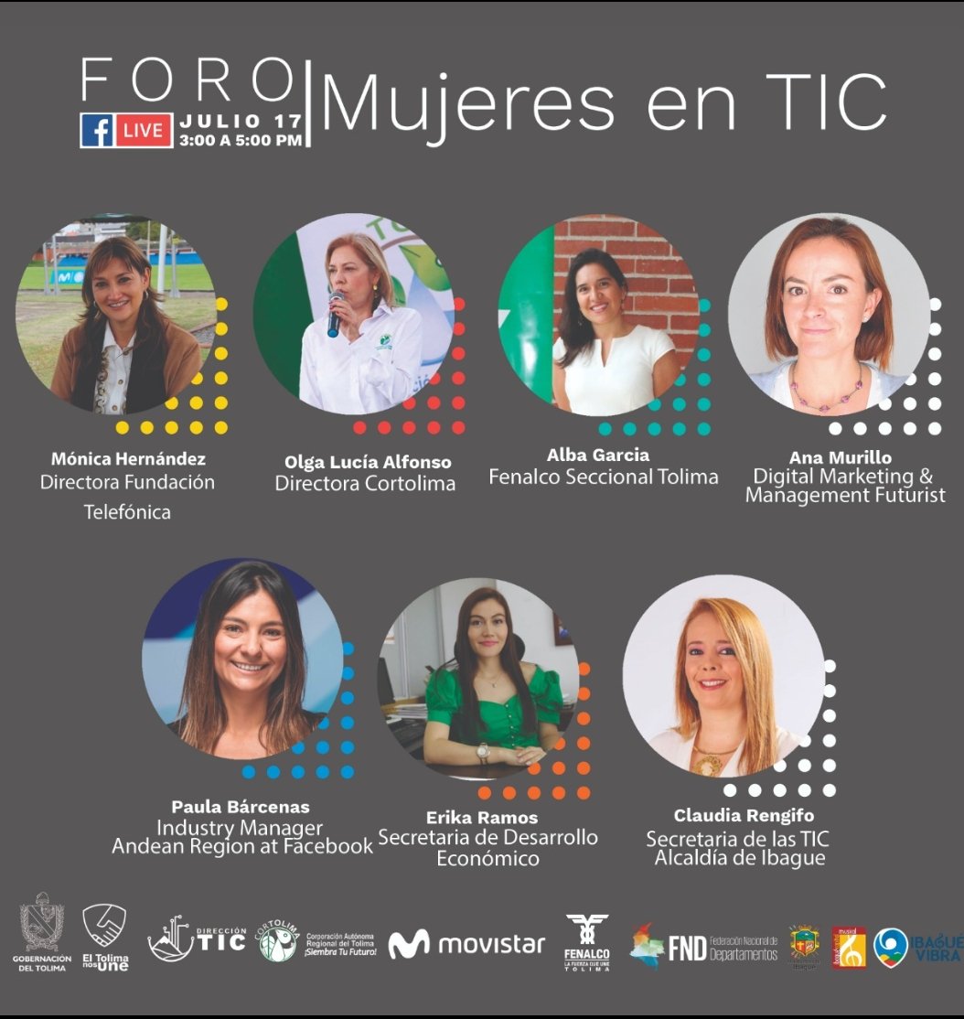 erikaramosdavi's tweet photo. #SemanaTicTolima mañana desde las 3:00pm Foro Mujeres en Tic @gobertolima @desaecotol https://t.co/vvnUorjysm
