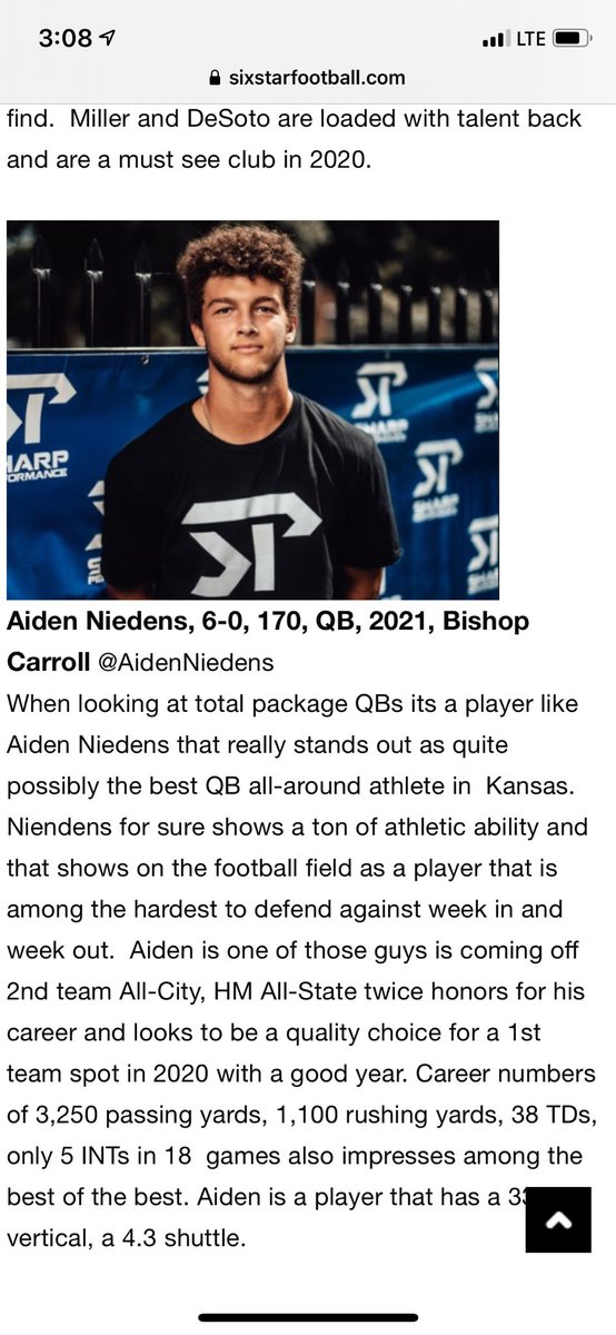 Thanks <a href="/6starfootballKS/">Six Star Football | KANSAS</a> for the article. I had a great tome at the <a href="/sharp_spelite/">Sharp Performance</a>. <a href="/BCCHS_Football/">Bishop Carroll Football</a> <a href="/sportsinkansas/">Sports in Kansas</a> <a href="/KansasPregame/">Kansas Pregame</a>