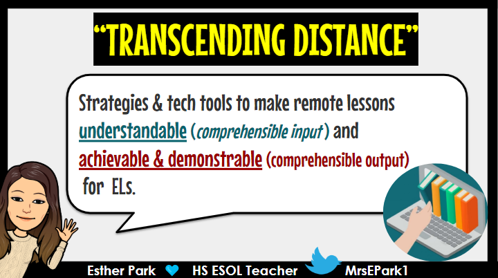 MrsParkShine's tweet photo. Woa. 👀The recording of today's webinar titled "Teaching ELs from a Distance" is already up on @SDLBACK's Youtube! 

Thanks for an amazing hour of learning! 
 
Check it out ⬇️⬇️
https://t.co/wy0gwuEtn2 https://t.co/qd2bAXCUQv
