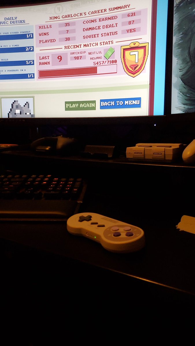 MacneilKevin's tweet photo. Been playing some @SovietJumpGame with the SNES gamepad. Just feels good! Very fun game! #kevinsshittytwitter #videogames #honestlyyoudontundersandhashtagsstop https://t.co/qMm77jwHDn