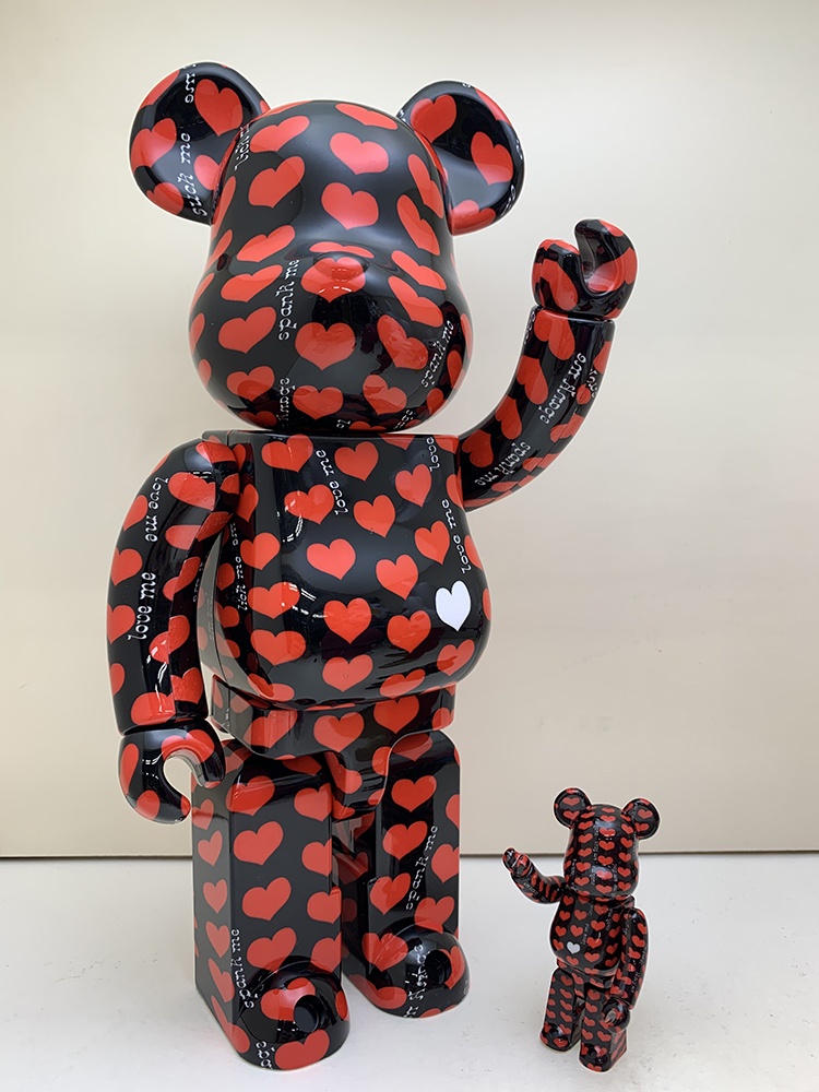 BE@RBRICK Black Heart 1000％ メディコムトイベアブリックBearbrick
