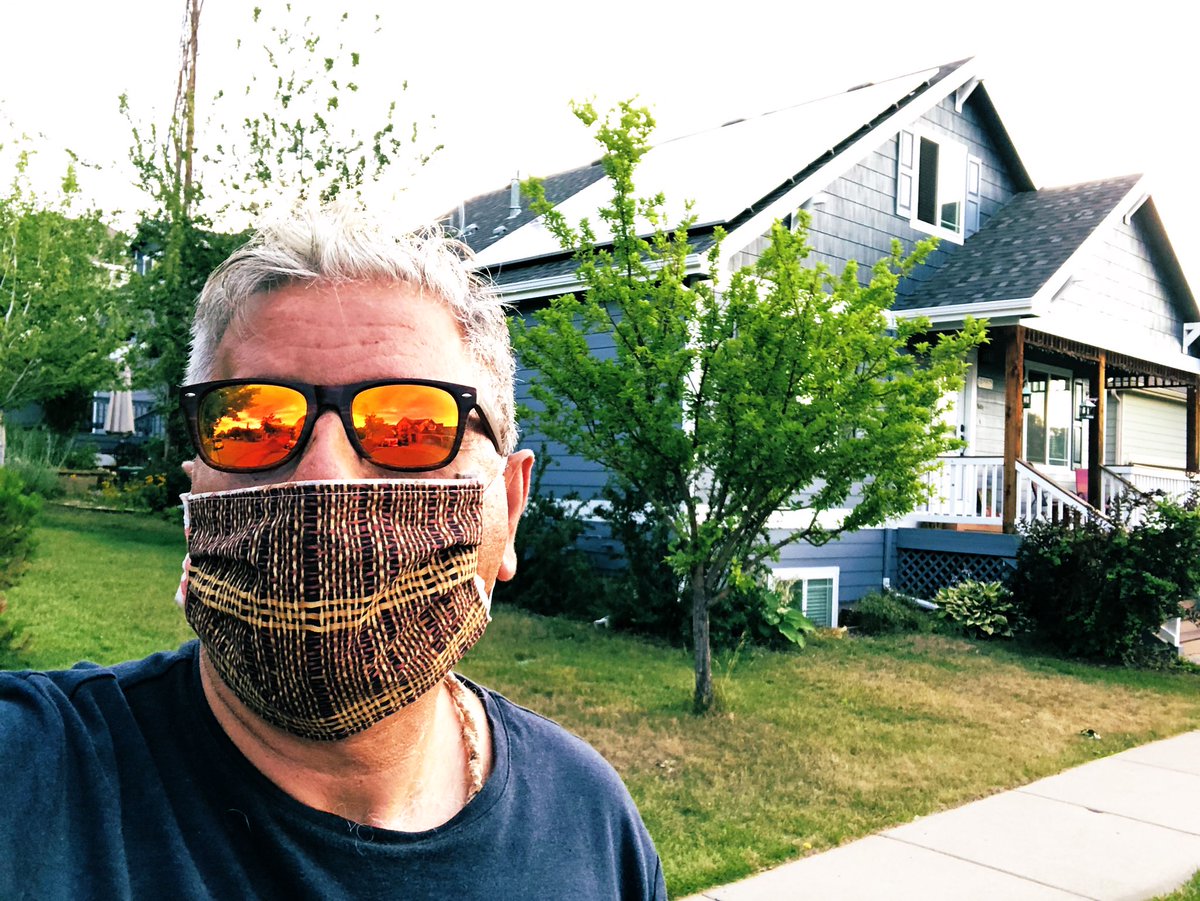 anabassel's tweet photo. @fortcollinsgov Masking up in front of the #solarenergy panels supplying electricity to my house installed with support from @FCUtilities #ForFortCollins #ForFoCo #MaskUp #maskupCO https://t.co/l3cqZYh68p