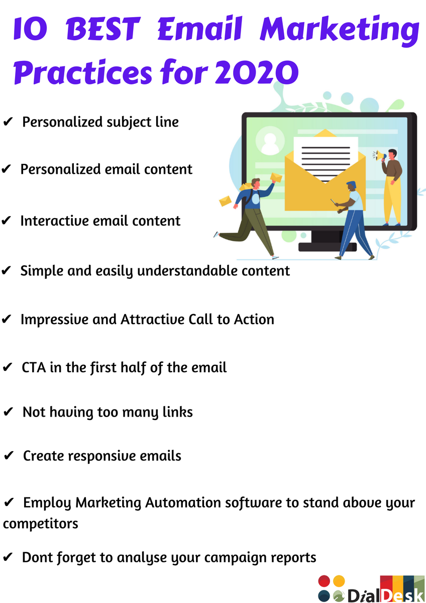 MasCallnet's tweet photo. 👀 Watch out - 10 #BEST #emailmarketing Practices for 2020
For more details, Read our latest blog
👉 https://t.co/gBvODyo78z
#email #marketingautomation #DialDesk #MasCallnet #IsparkIndia https://t.co/RxtxB76fD1
