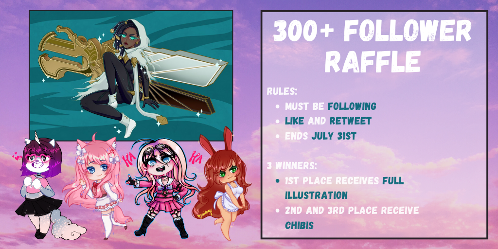 puddli_'s tweet photo. 300+ Follower Raffle! i said i would do this a while ago and then kept forgetting to make a post so here we are! thank you guys for your continued support 💞

To Enter:
-Like + Retweet
-must be following

3 winners will be chosen on July 31st! 🥰💘
#artraffle #art #followerraffle https://t.co/kFwIu8uxd2