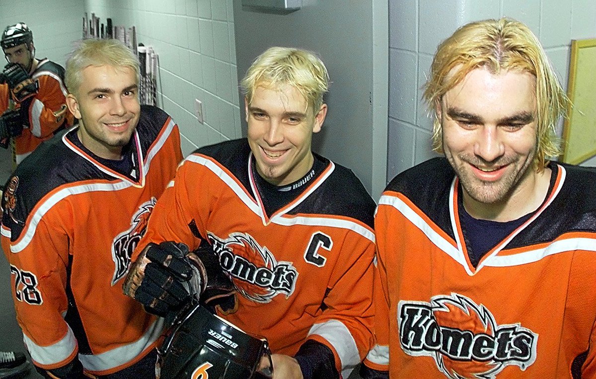SportsiCohn's tweet photo. Hey, @FWKomets fans, can you name these gentlemen? https://t.co/OM9yguMFza