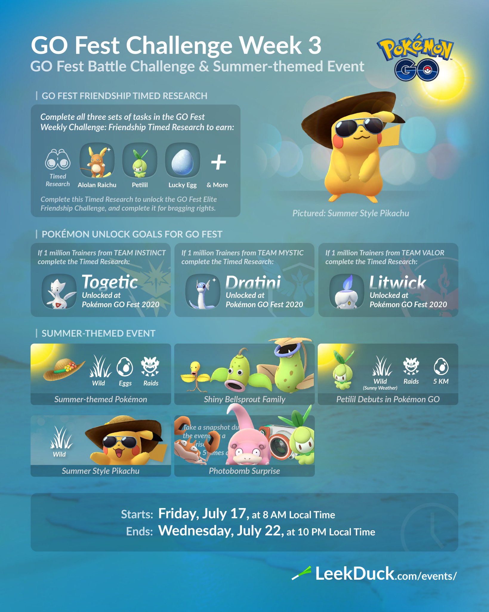 Leek Duck on Twitter "GO Fest Friendship Challenge & Summerthemed