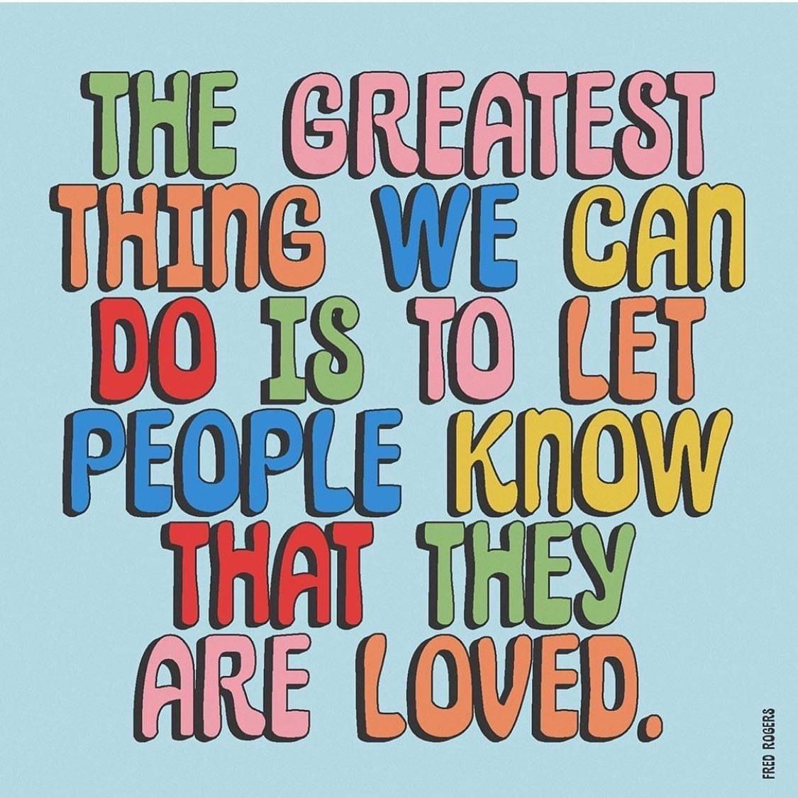 outplacementaus's tweet photo. The greatest thing we can do is to let people know that they are loved 

Who would you like to let know? 

Post via @quotesbychristie ❤️ https://t.co/mKVveTkKti
