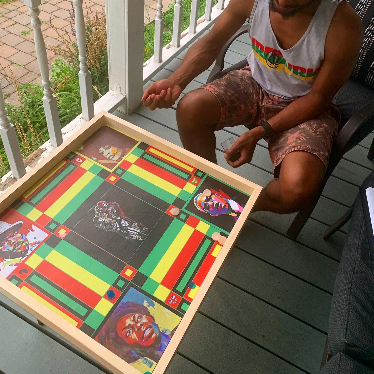 S/o to Chozen x <a href="/TreajahIsle/">TreaJah Isle</a> for this BEAUTIFUL custom made Ludi/Ludo board. 

Just thought you all should know that I won the 1st game 💅🏾😏
