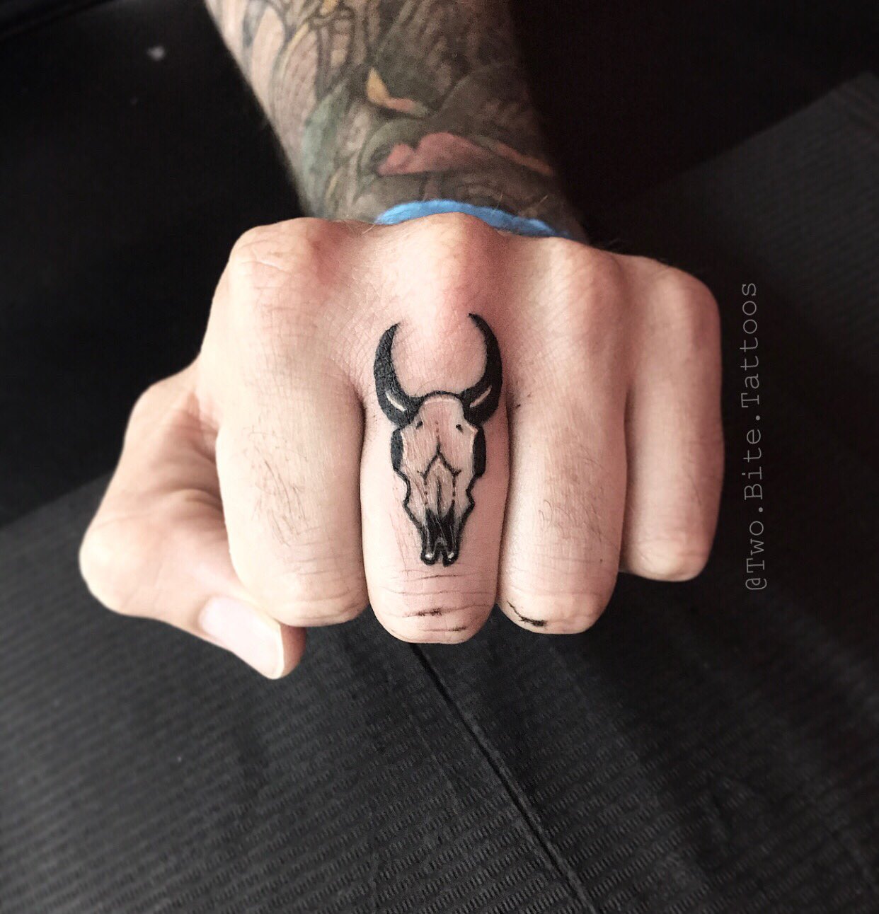 Small Buffalo Skull - Big Magic Tattoo, Koh Phangan, Thailand