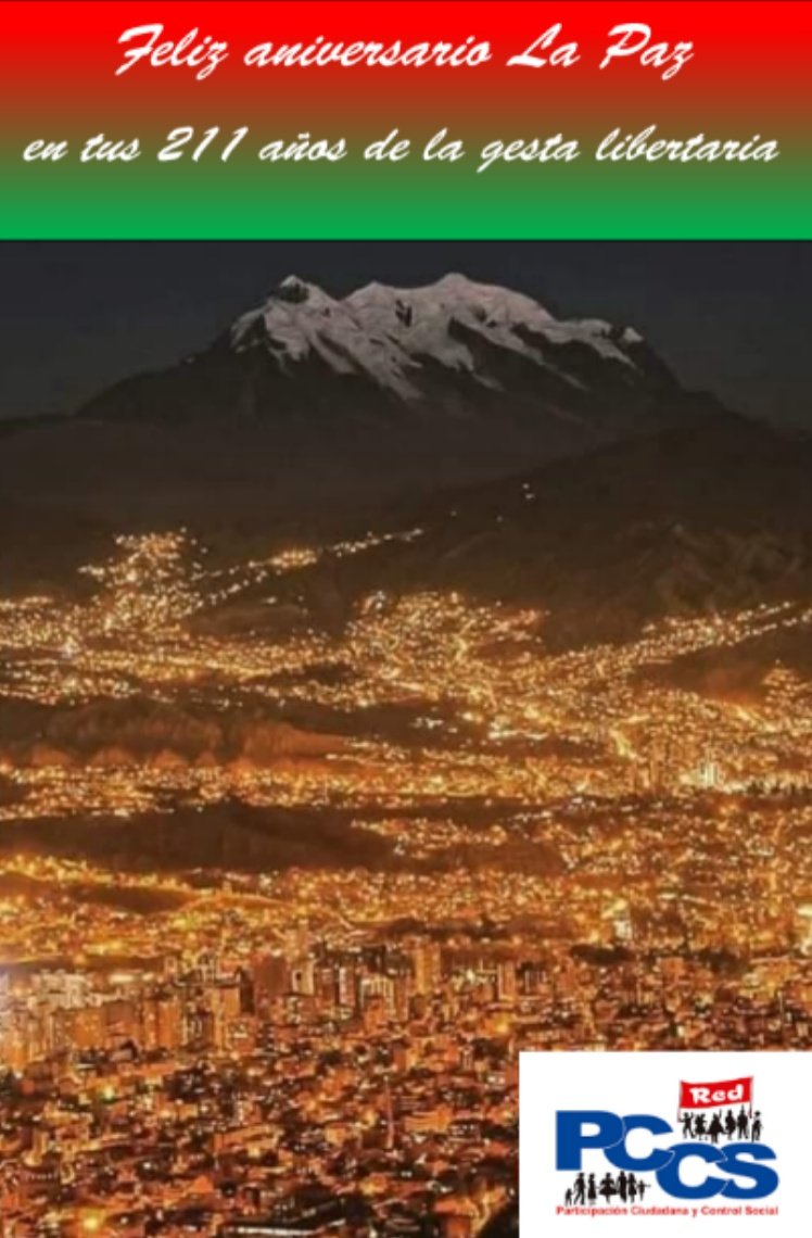 RedPCCS's tweet photo. La Paz, en tus 211 años, en tiempos de crisis sanitaria frente al COVID 19, dejando a su paso 145 personas fallecidas por la pandemia en este departamento de Bolivia #LaPaz #Aniversario e https://t.co/IaoGyToMr5