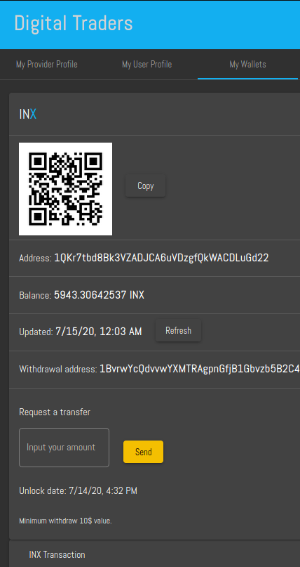 InziderX's tweet photo. @neveragain1976 Wallet section from the Profile page https://t.co/57nQlL3gLN