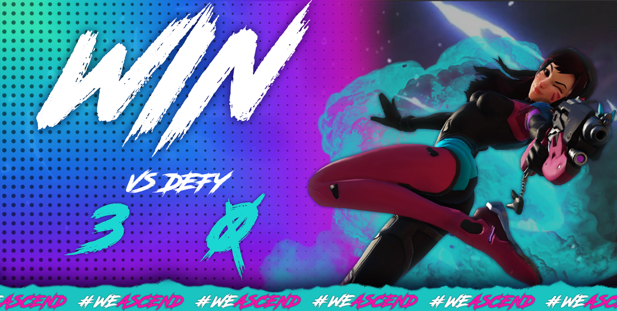 AscendanceHQ's tweet photo. GGs DeFy , We defeat DeFy 3-0! We ended 5-0 going into playoffs without a single map loss! Incredibly proud of the guys! #WeAscend https://t.co/ZcdXZHIWla