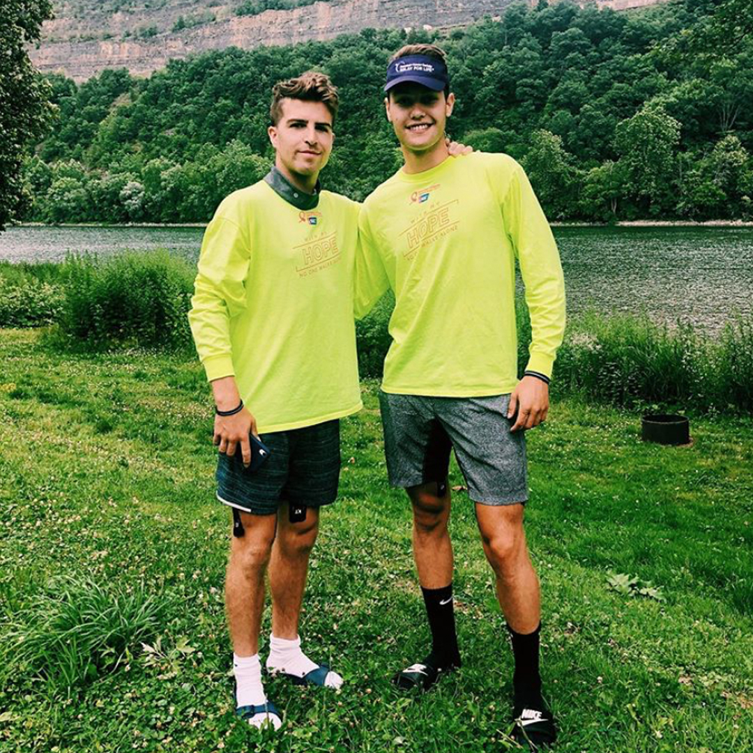 UMassBeacons's tweet photo. The @MenBlades bladed a new record going over 100 miles in the hills of Pennsylvania (Honesdale to Blossburg). They had a chance to talk to @emilymkaplan of ESPN for a story + nearly made it to 15K in donations for @AmericanCancer (let's get them there tonight) @NCAADIII @USCHO https://t.co/Nu8s9RgMA1