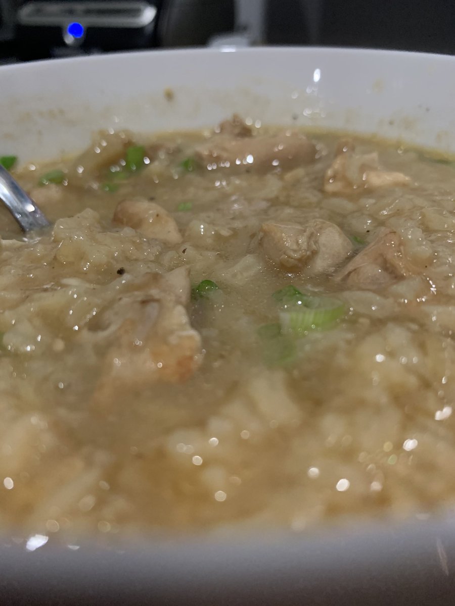I had one Corona and my stomach feels like there’s a boulder in it, but at least my baby made Arroz Caldo sHE COOKED