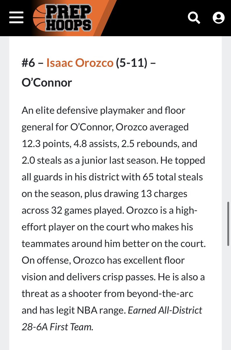 isaacorozco01's tweet photo. Thankful to be recognized as the #6 PG in San Antonio! Still lots of room to improve...

@TexasHoopsGASO @830finestt @iPrepSA @T_Littlefield10 @SAHiddenTalent @AnalyticalCoach @AlamoCityHoops1 @AdamMas20143678 @snmotion2021 @OConnorHoops https://t.co/Zv20GkTMIz