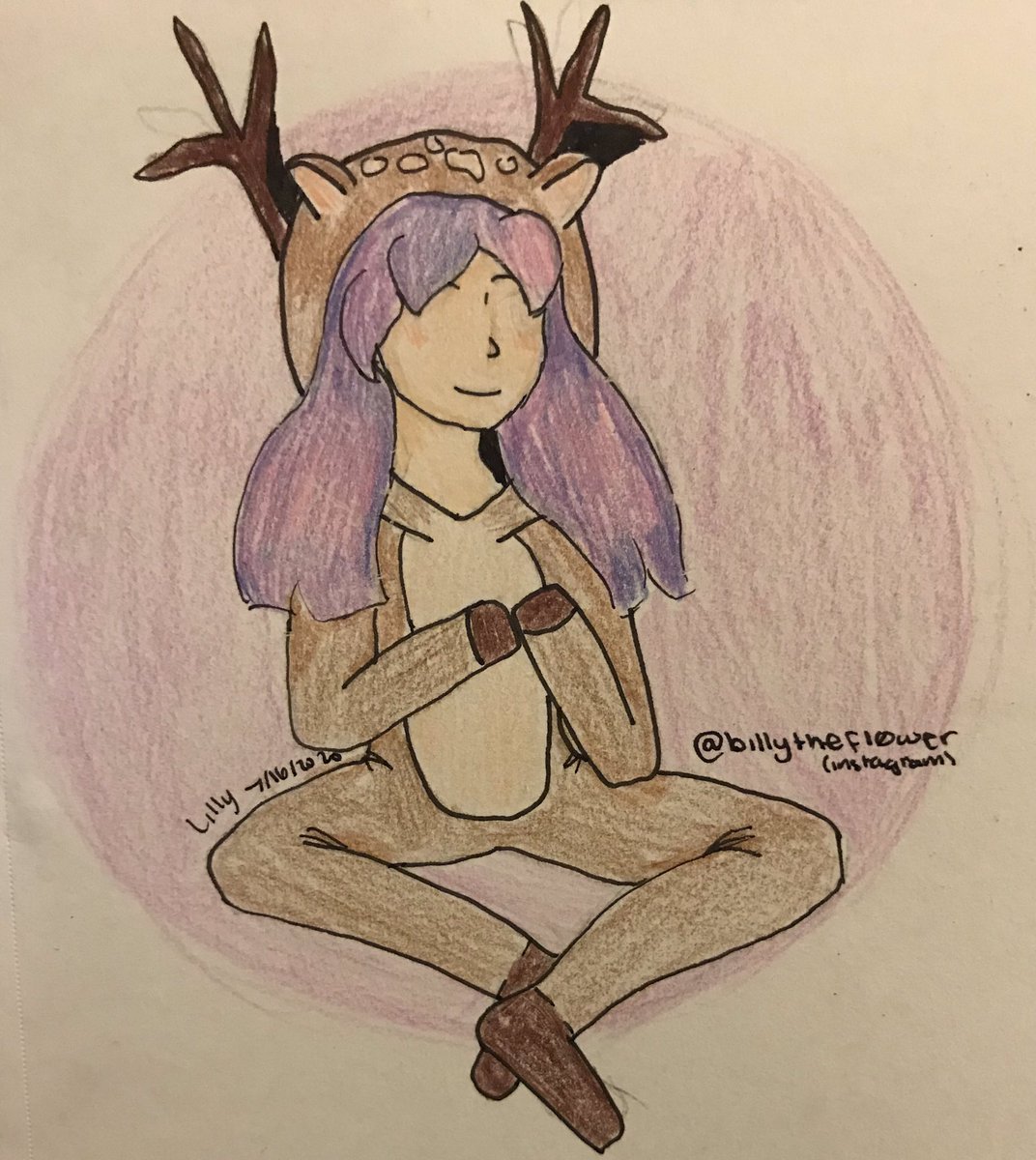 seepylilly's tweet photo. i was bored and watching @LaurenzSide videos so I decided to make some fan art of her deer queen minecraft skin,, :)) https://t.co/tFXtVvoQy5