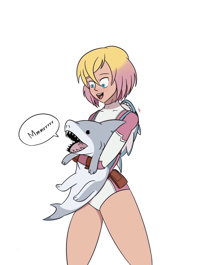 Gwen and Jeff the land shark #MARVEL #marvelcomics