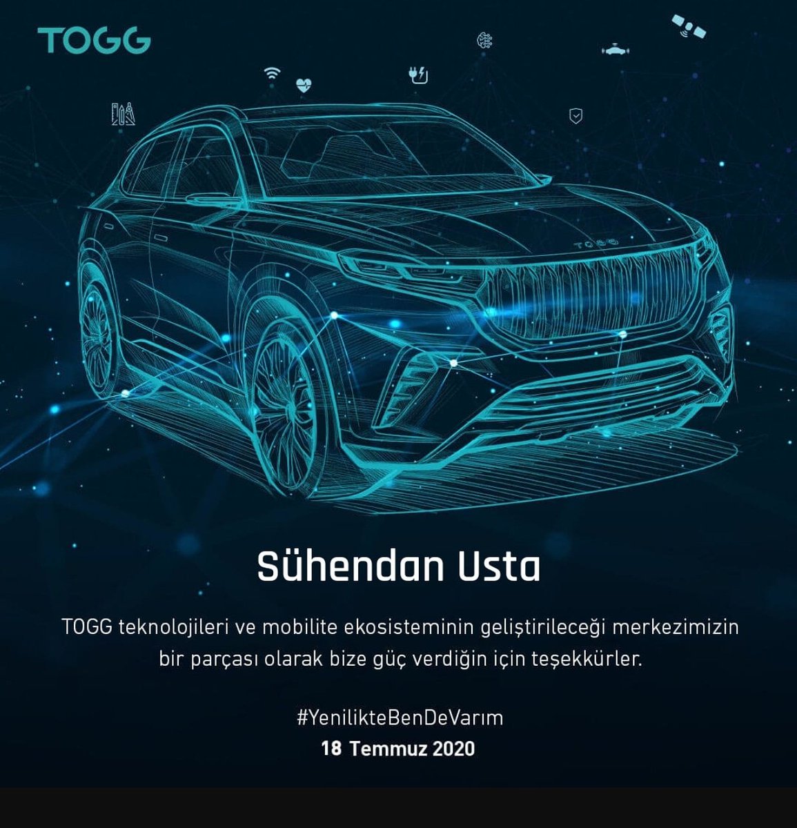 #YenilikteBenDeVarım  <a href="/TOGG2022/">Togg</a> 💙