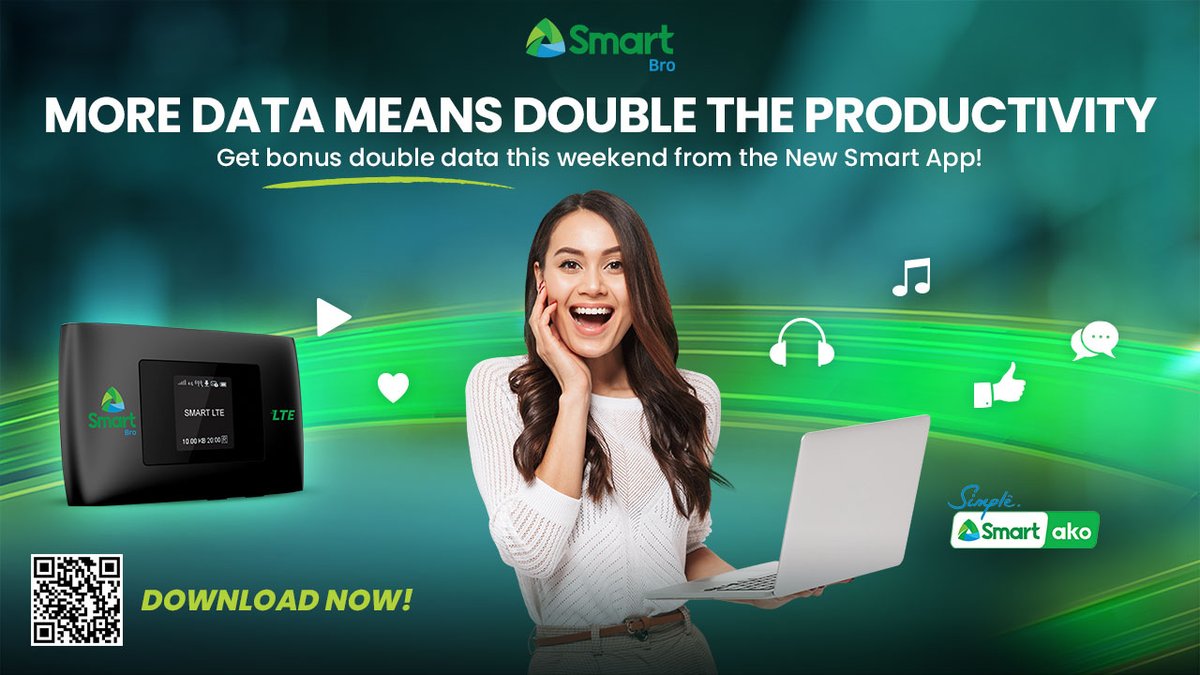 LiveSmart's tweet image. Stay connected while being extra productive. 👌 Enjoy twice the open access data with every GIGA registration via the New Smart App available from July 17-19. Get more data in your pocket with #SmartBro.