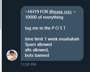 suga_rccc's tweet image. TANK U @lcvinqeli watch me complete this hh19 rtd🙀😹🙀😹