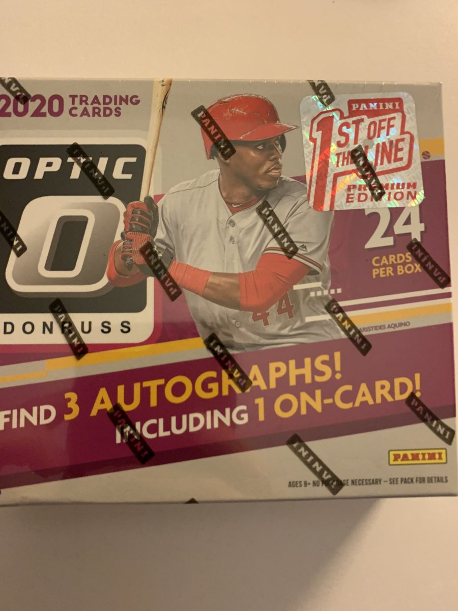 A FREE BOX OF 2020 Donruss Optic FOTL!
#baseball #tradingcards #sportscards #baseballcards 

3 Autographs! 21 FOTL Exclusive cards! What?!? How?!?

To enter to win: Follow, Retweet this, and Tag a friend in comments.

Winner drawn randomly Monday, July 20 at 11pm Eastern.
