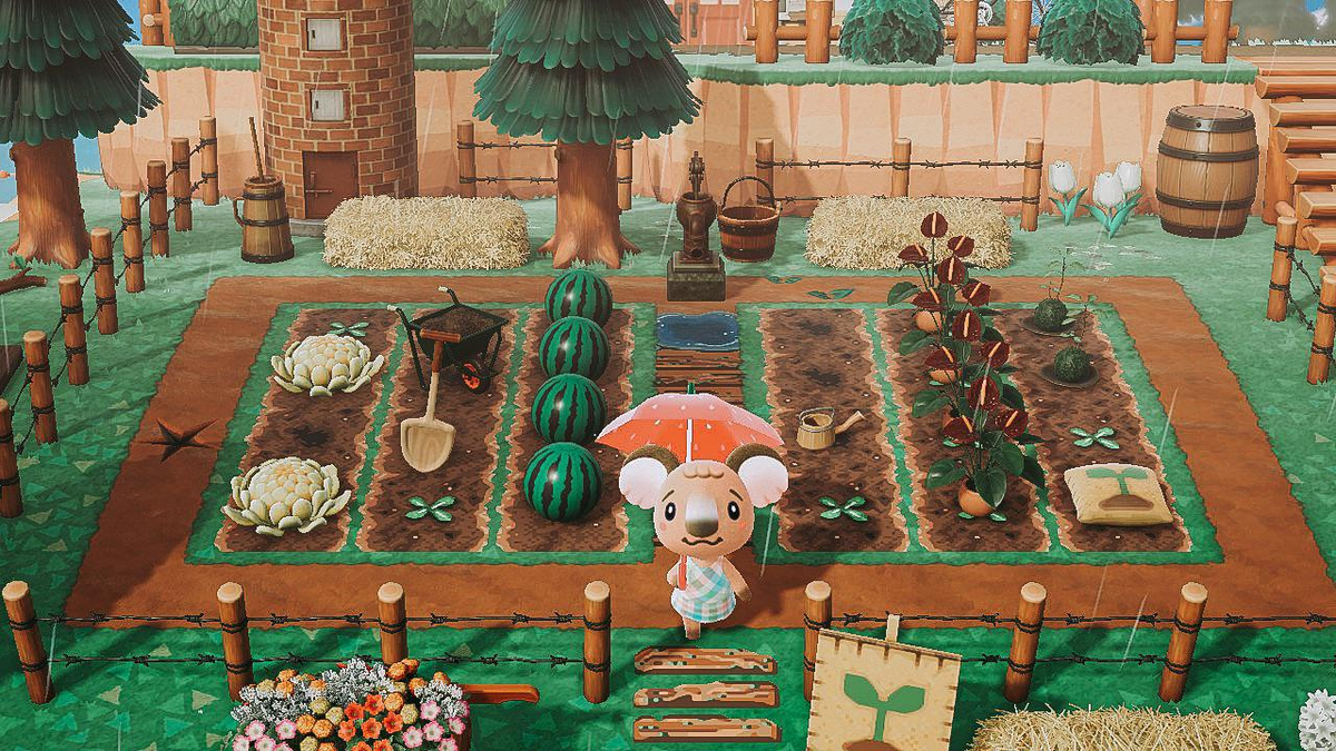 220. Un magnifique potager ! (Source :  https://www.reddit.com/r/AnimalCrossing/comments/hs4xdm/hi_melba/)