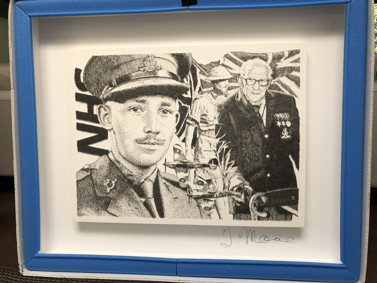 levine_art's tweet image. @captaintommoore @TimLockett2000 @CareWorkersFund delivered back to me safely by Paul Delivernet’s driver early this morning now signed for prosperity by Sir Tom Moore all the best to the family &amp;amp; Sir Tom for today’s visit to Buckingham Palace a great all round positive story