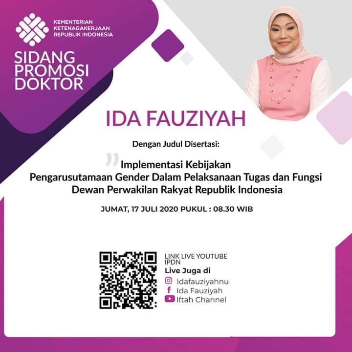 #Dr.Hj.IdaFauziyah #IbuIdaTeladanPekerja, #UltahIdaFauziyah51  #IbuIdaJadiDoktor #KerjaProduktifIbuIda.