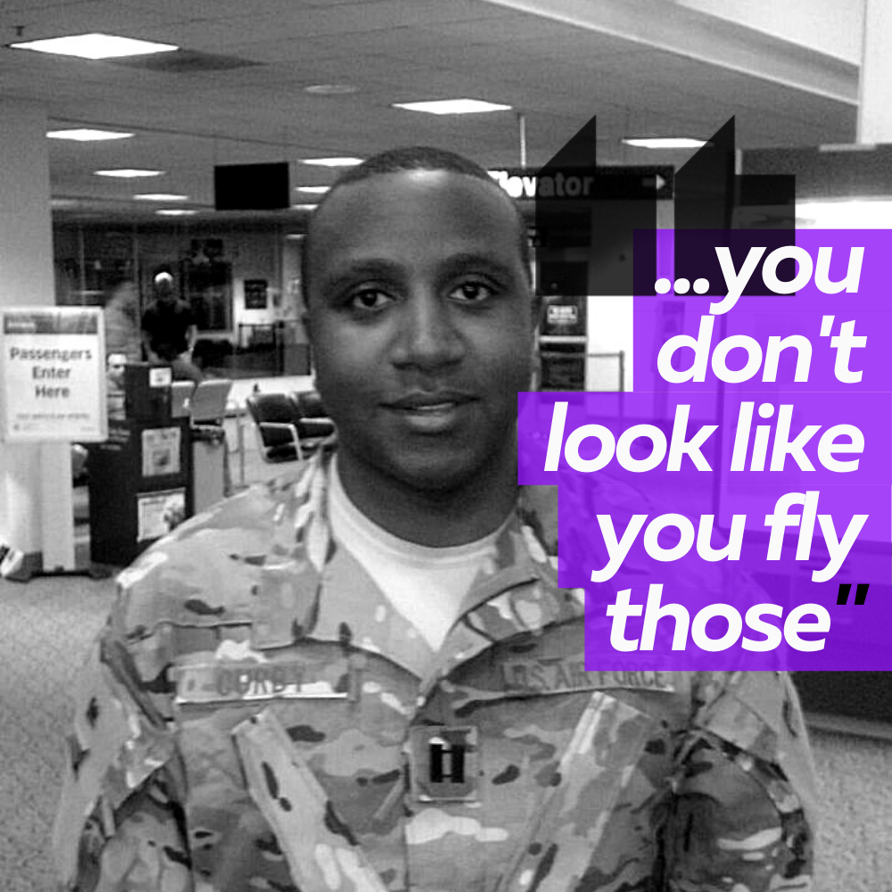 Microaggression # 10: 
"...you don't look like you fly those."

Check out the rest of <a href="/SamCurby/">Sam Curby</a> 's story here: buff.ly/2YNxvu1

#1000cuts #blacklivesmatter #blackvoices