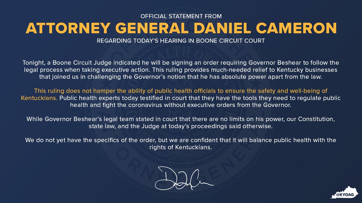 Attorney General Daniel Cameron tweet media