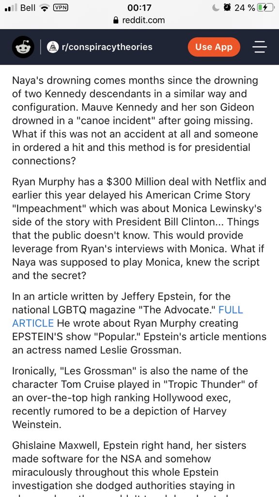 Now, this on reddit seemed quite interesting... Is Ryan Murphy ( Producer) a pedophile?