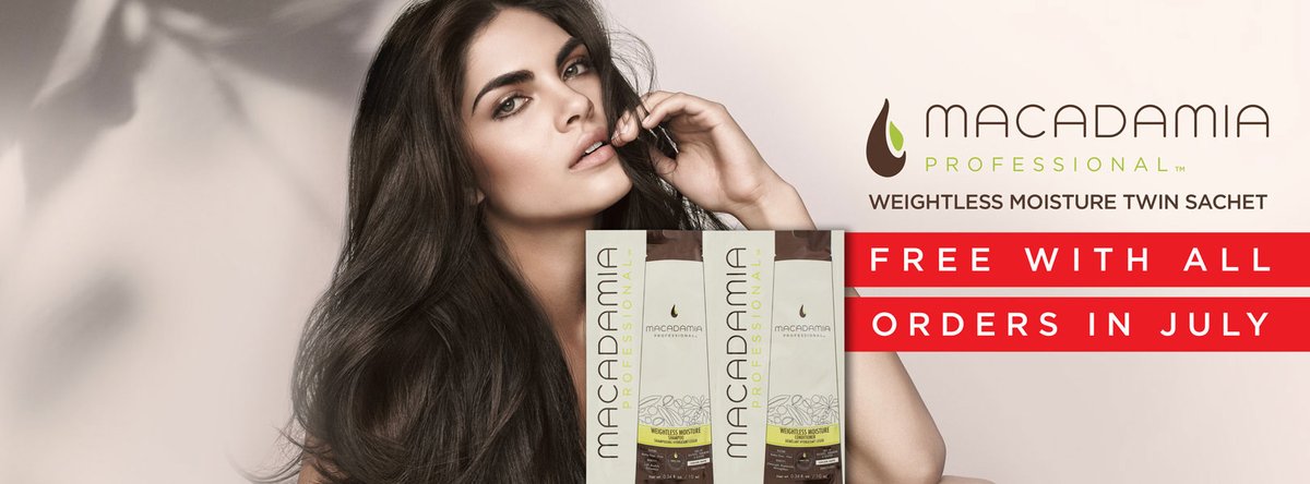salonsaverau's tweet photo. VOLUME, BODY &amp; LIFT. Get Your Free Macadamia Professional Weightless moisture twin sachet at https://t.co/Fzty7ljWLX. Free with all orders. Only in July. #macadamia #freegifts #free #salonsaver #macadamiaprofessional #july https://t.co/L3RAs8qXQc