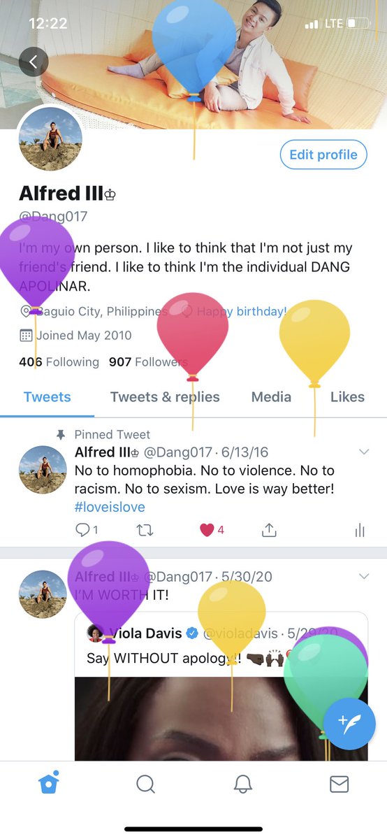 Dang017's tweet photo. Got the balloons today. Yey!!! Cheers to THIRTY and here’s to chasing the rest of our dreams. ❤️ https://t.co/r7ND0us0bv