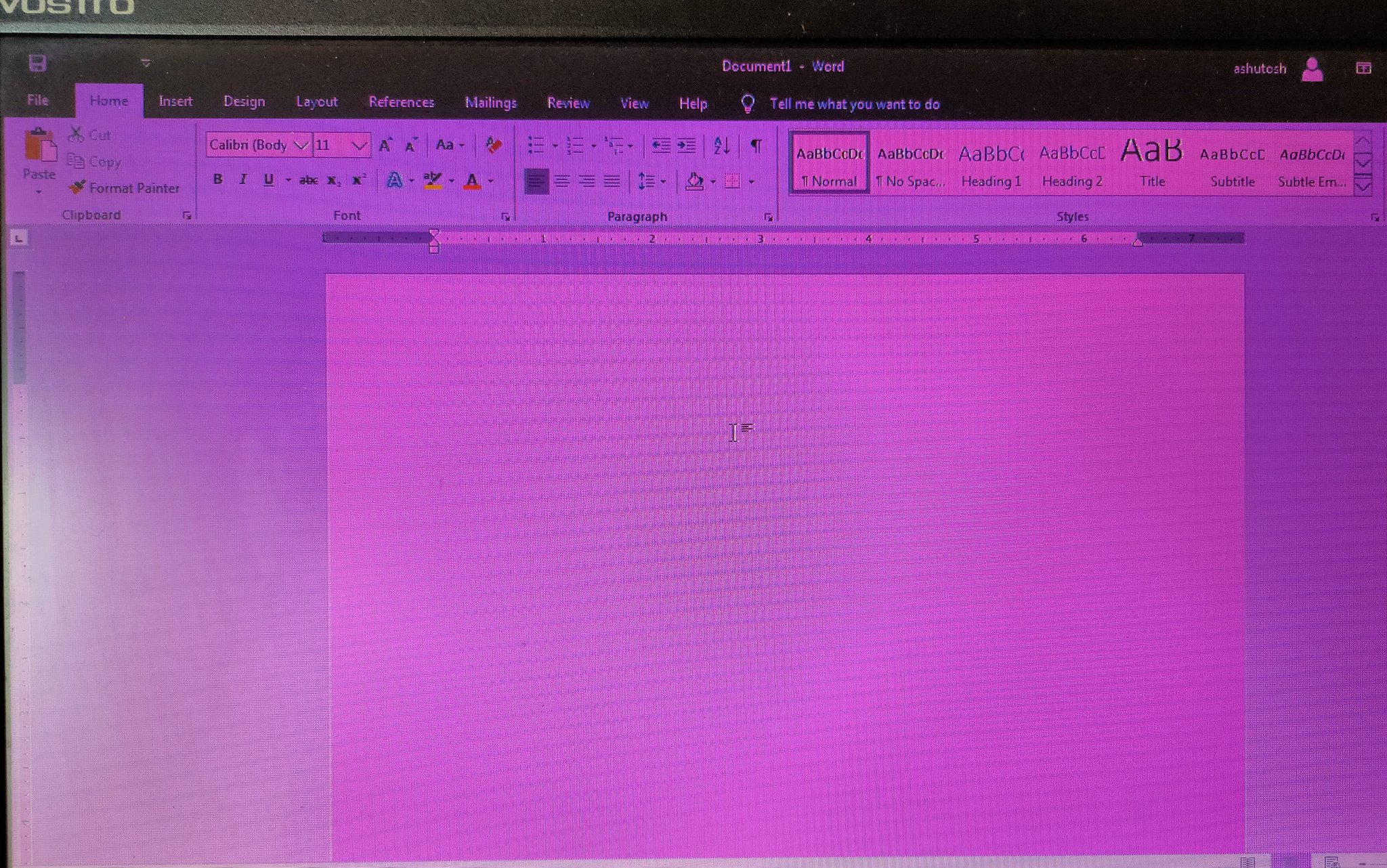 laptop screen turning pink