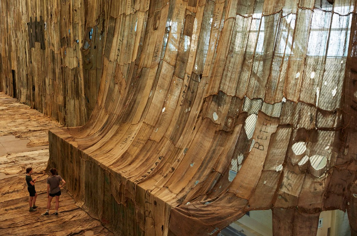 Check out our latest #FridayFiles about the  <a href="/biennalesydney/">Biennale of Sydney</a> for the 22nd edition named NIRIN. buff.ly/3jcC36s

Below is "No friend but the mountains 2012-20" by Ibrahim Mahama on Cockatoo Island. 
Apalazzo Gallery, Brescia and White Cube, Photograph: Zan Wimberley